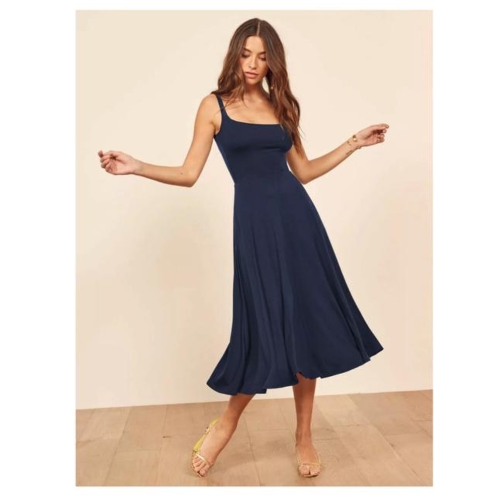 Reformation Navy Dress Size 4